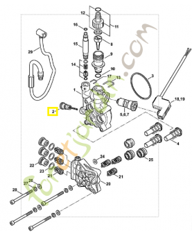 Corps de soupape 4776-510-3500. Pièce détachée Stihl / Vicking