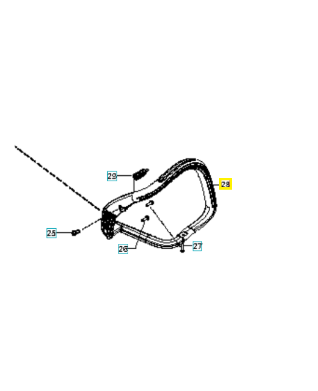poignée avant 545161101. Pièce de rechange Husqvarna