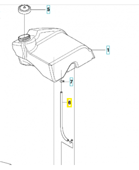 Durite d'essence 504800007. Pièce de rechange Husqvarna