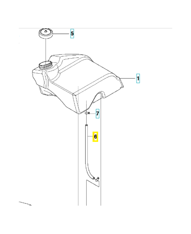 Durite d'essence 504800007. Pièce de rechange Husqvarna