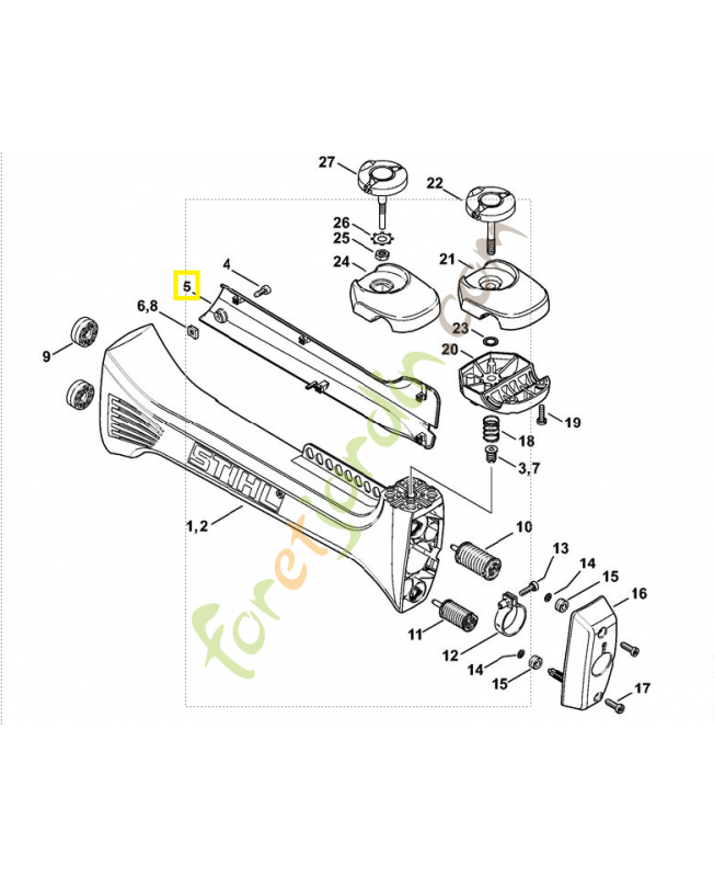 Pièce de protection 4147-791-4300. Pièce de rechange Sithl / Vicking