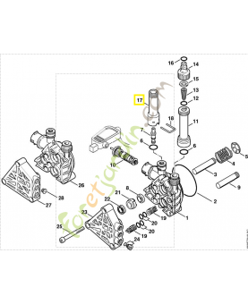 Pièce raccordement 4738-701-6501. Pièce détachée Stihl / Vicking