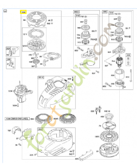 497680 Démarreur a rappel 0003-000-0304. Pièce de rechange pour moteur thermique Briggs et Straton