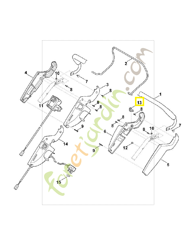 Pièce de butée 6340-704-8610. Pièce détachée Stihl / Vicking