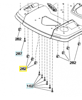 Clip de retenue 532414110. Pièce de rechange Husqvarna