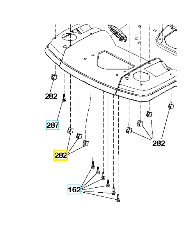 Clip de retenue 532414110. Pièce de rechange Husqvarna