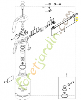 Buse jet plat 4255-502-1001. Pièce de rechange Sithl / Vicking
