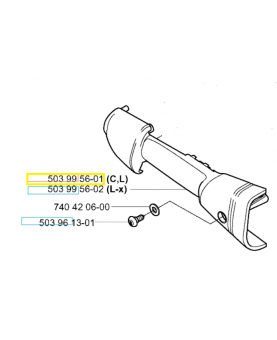 Poignée 503995601. Pièce de rechange Husqvarna