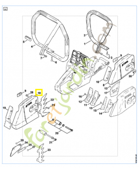 Couvercle de pignon 1122-648-0403. Pièce détachée Stihl / Vicking