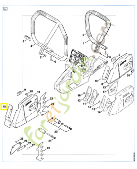 Pièce de protection 1122-656-1510. Pièce détachée Stihl / Vicking