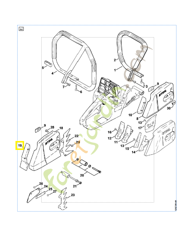 Pièce de protection 1122-656-1510. Pièce détachée Stihl / Vicking