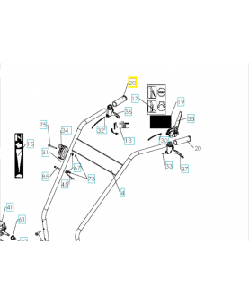 Poignée 544311401. Pièce de rechange Husqvarna