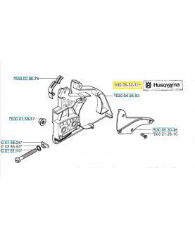 Autocollant 530053211. Pièce de rechange Husqvarna