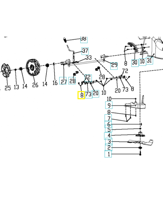 Vis 587912601. Pièce de rechange Husqvarna