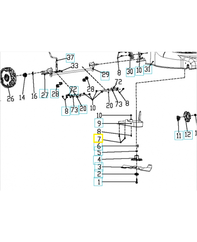 Vis 587912201. Pièce de rechange Husqvarna