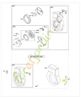 690463 Protection volant moteur 0003-000-0512. Pièce de rechange pour moteur thermique Briggs et Straton