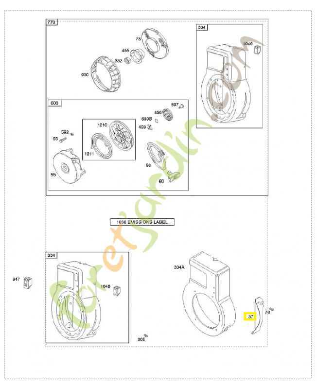 690463 Protection volant moteur 0003-000-0512. Pièce de rechange pour moteur thermique Briggs et Straton 690463 Protection volant moteur 0003-000-0512. Pièce de rechange pour moteur thermique Briggs et Straton