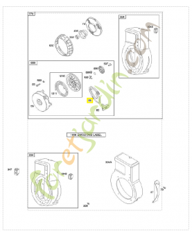 691921 Câble démarrage 0003-000-1003. Pièce de rechange pour moteur thermique Briggs et Straton