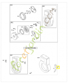 690364 Vis 0003-000-0478. Pièce de rechange pour moteur thermique Briggs et Straton