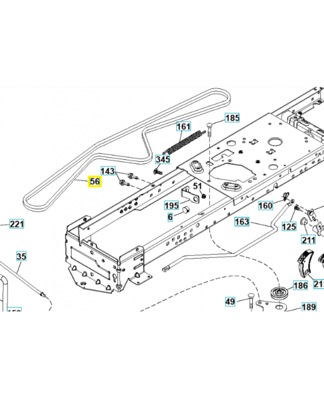 Courroie 581603801. Pièce de rechange Husqvarna