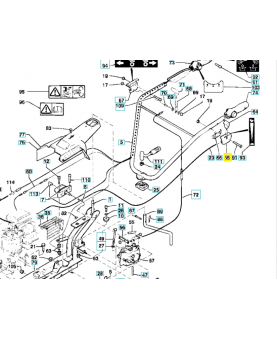 Manette gaz 519653459. Pièce de rechange Husqvarna