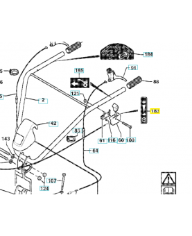 Autocollant "cde de gaz" 64668 519646680. Pièce de rechange Husqvarna
