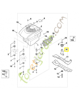 Support de lame 6364-702-5000. Pièce détachée Stihl / Vicking
