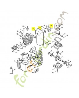 Silencieux complet ts 460.