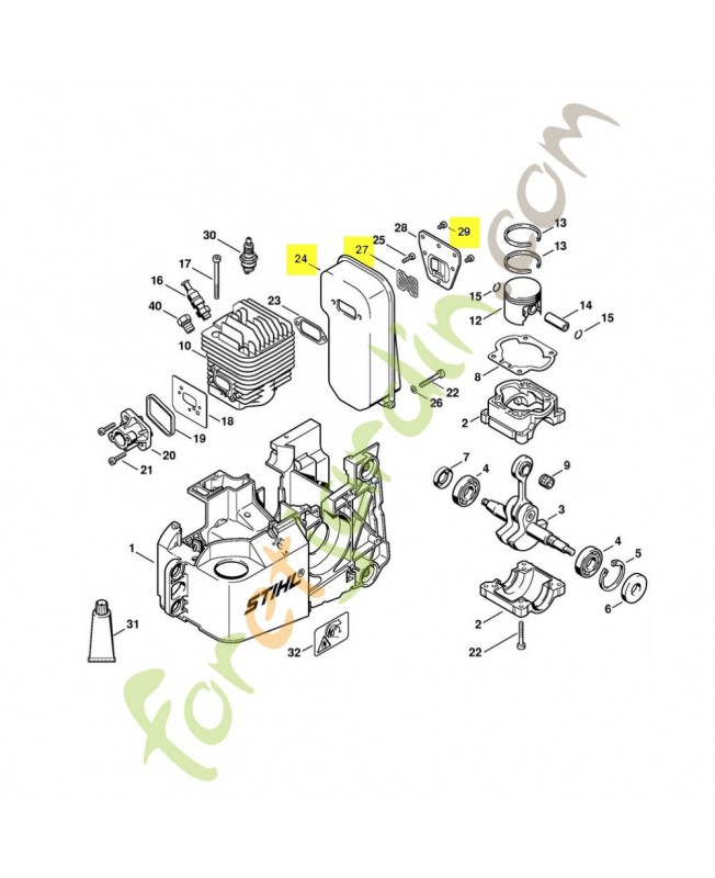 Silencieux complet ts 460.
