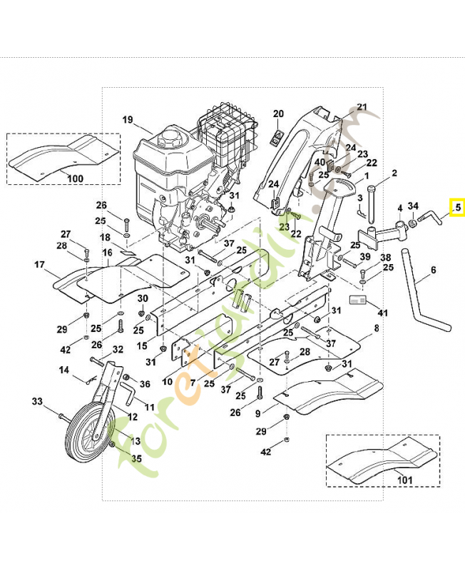 Vis a garrot 6228-716-6300. Pièce de rechange Sithl / Vicking