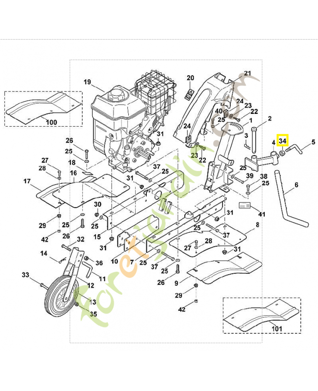 Écrou m 12 6227-716-0300. Pièce de rechange Sithl / Vicking