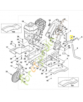 Support 6228-710-4510. Pièce de rechange Sithl / Vicking