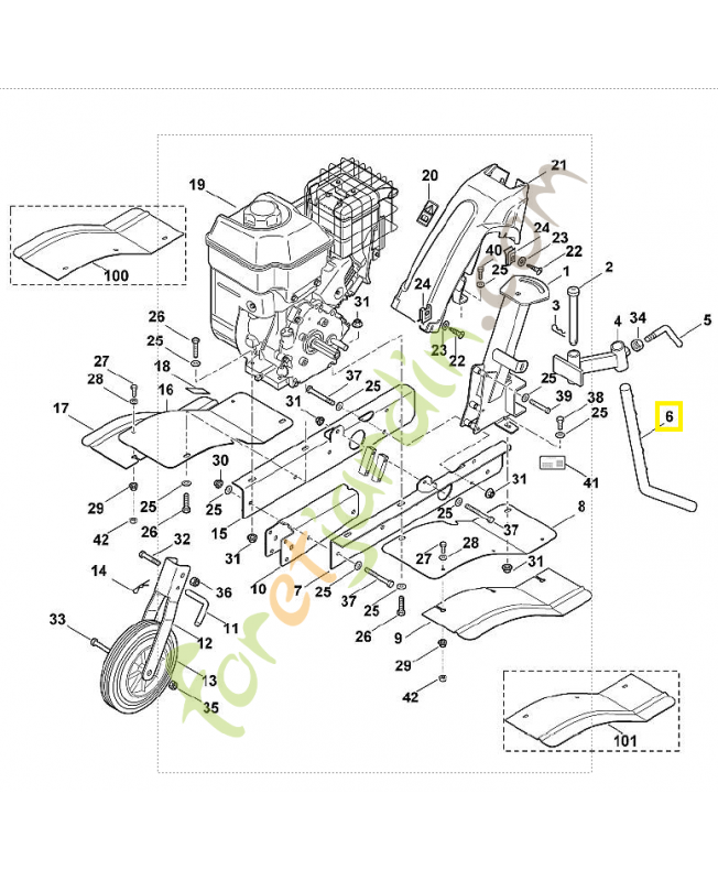 Éperon vh 660 6228-716-1410. Pièce de rechange Sithl / Vicking
