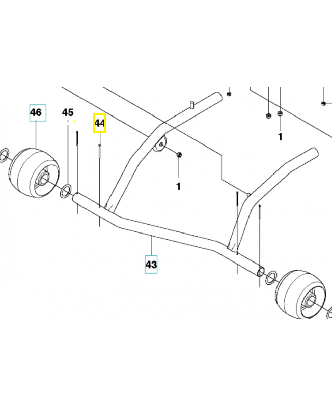 Goupille fendue 721618701. Pièce de rechange Husqvarna