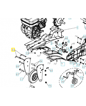 Broche roue de transport 544309801. Pièce de rechange Husqvarna