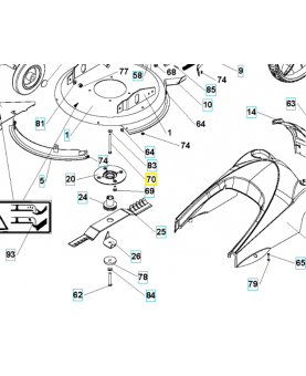 Vis h m8x110/22 z 519653045. Pièce de rechange Husqvarna