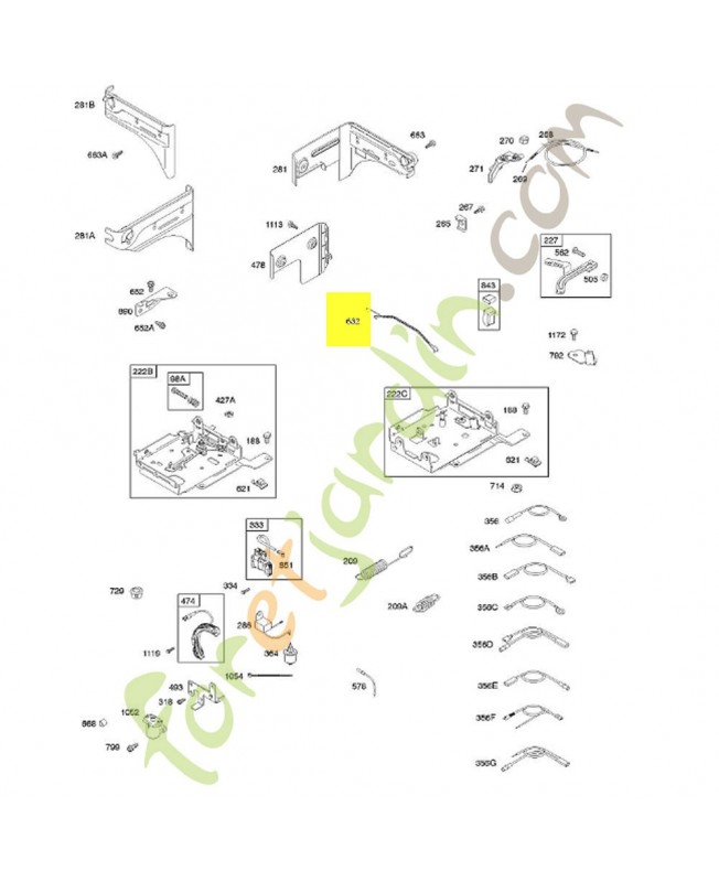 693408 Arbre de commande du régulateur  Briggs & Stratton