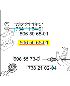 Support 506506501. Pièce de rechange Husqvarna