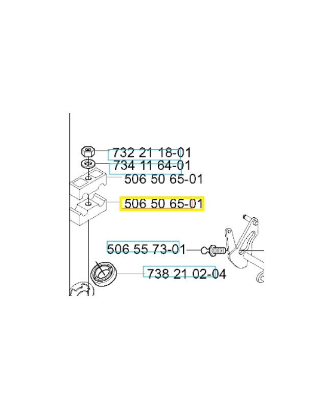 Support 506506501. Pièce de rechange Husqvarna
