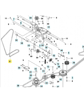 courroie 589974101. Pièce détachée Husqvarna