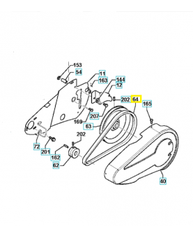 Courroie 519653242. Pièce de rechange Husqvarna