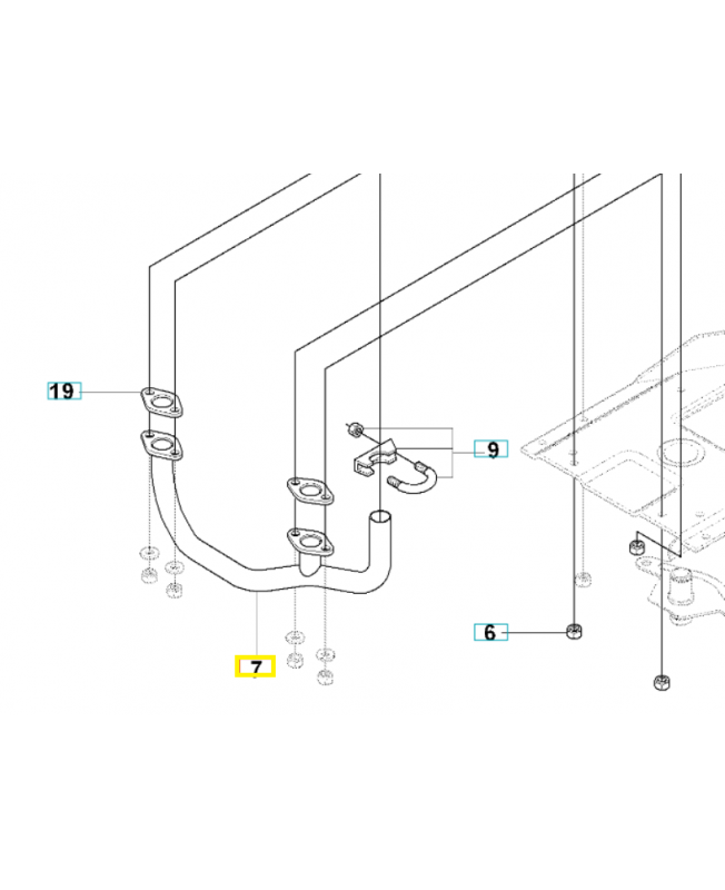 Tube 535447901. Pièce de rechange Husqvarna Tube 535447901. Pièce de rechange Husqvarna