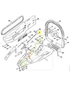 Câble de commande des gaz 4201-180-1101. Pièce de rechange Sithl / Vicking