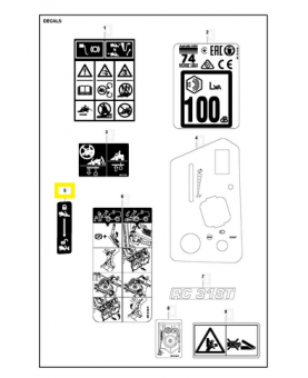 Autocollant 582570101. Pièce détachée Husqvarna