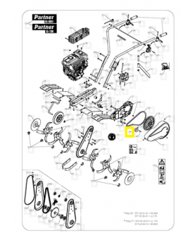 poulie 544243901. Pièce de rechange Husqvarna