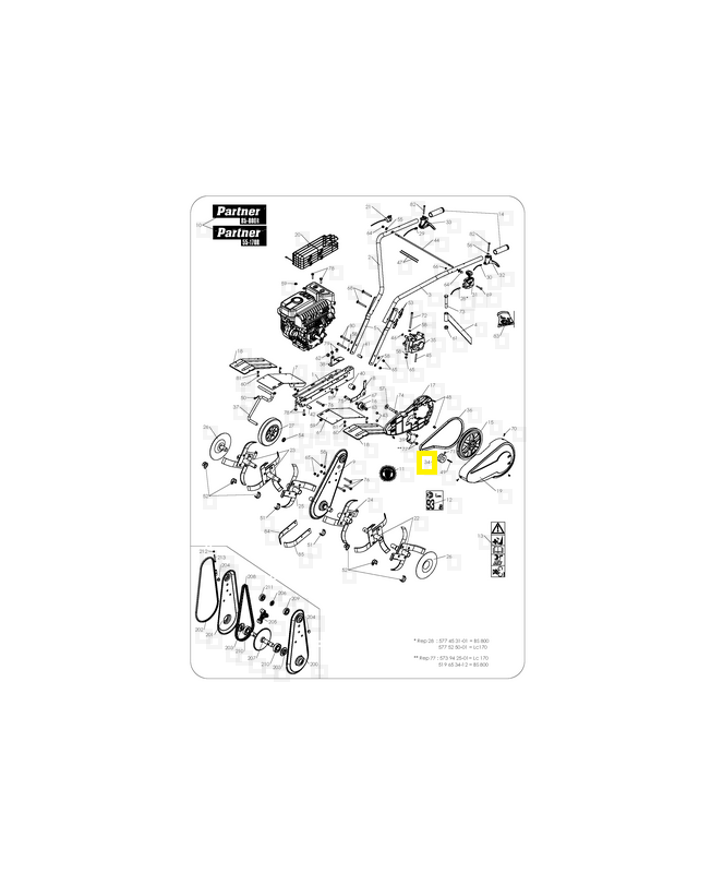poulie 544243901. Pièce de rechange Husqvarna poulie 544243901. Pièce de rechange Husqvarna