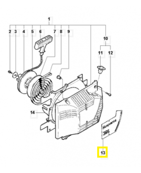 Autocollant 537326701. Pièce de rechange Husqvarna