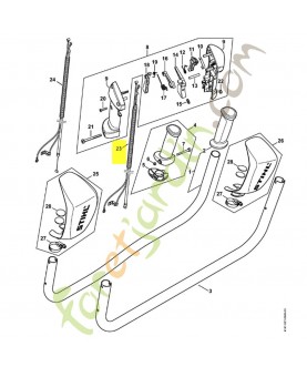Câble de commande des gaz stihl ref. 4147-180-1112