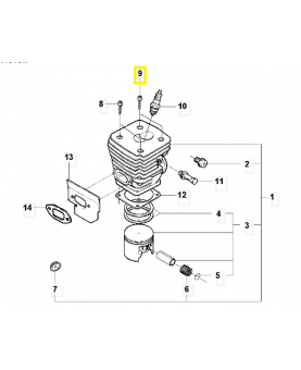 Vis 503216040. Pièce de rechange Husqvarna