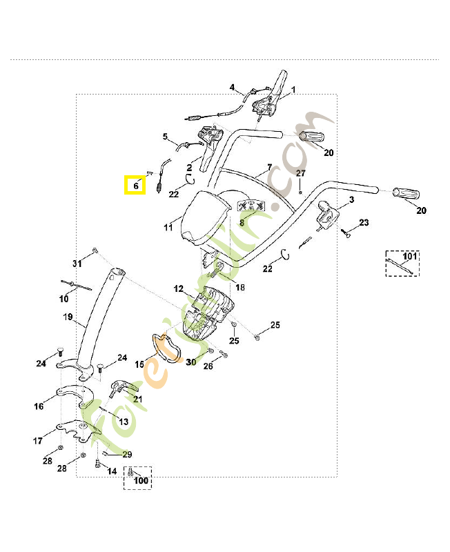 Pièce de serrage 6241-716-6500. Pièce de rechange Sithl / Vicking